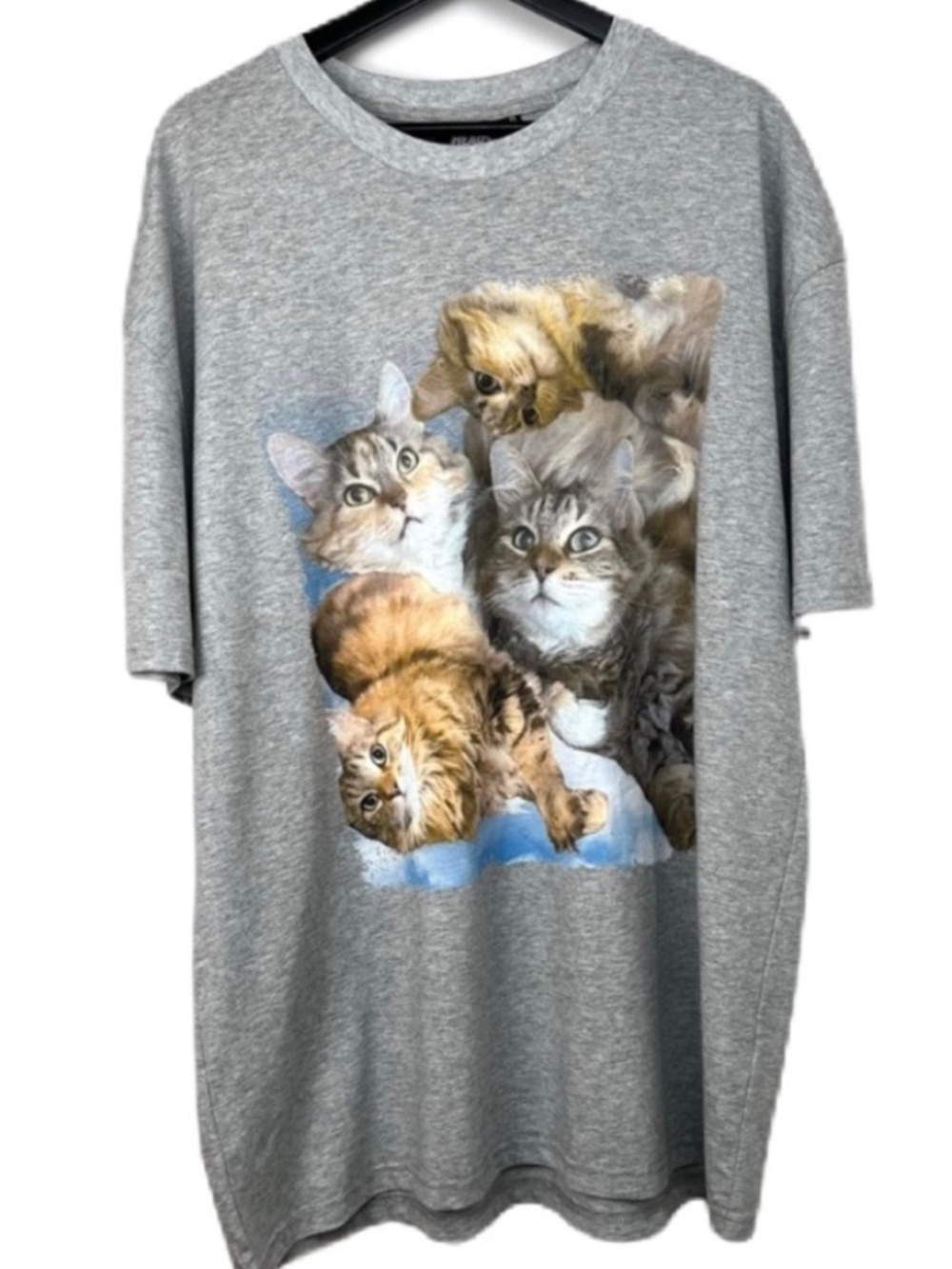Thread Heads Cute Kitten Graphic Cotton T Shirt size XL Gray/Multi Whimsical